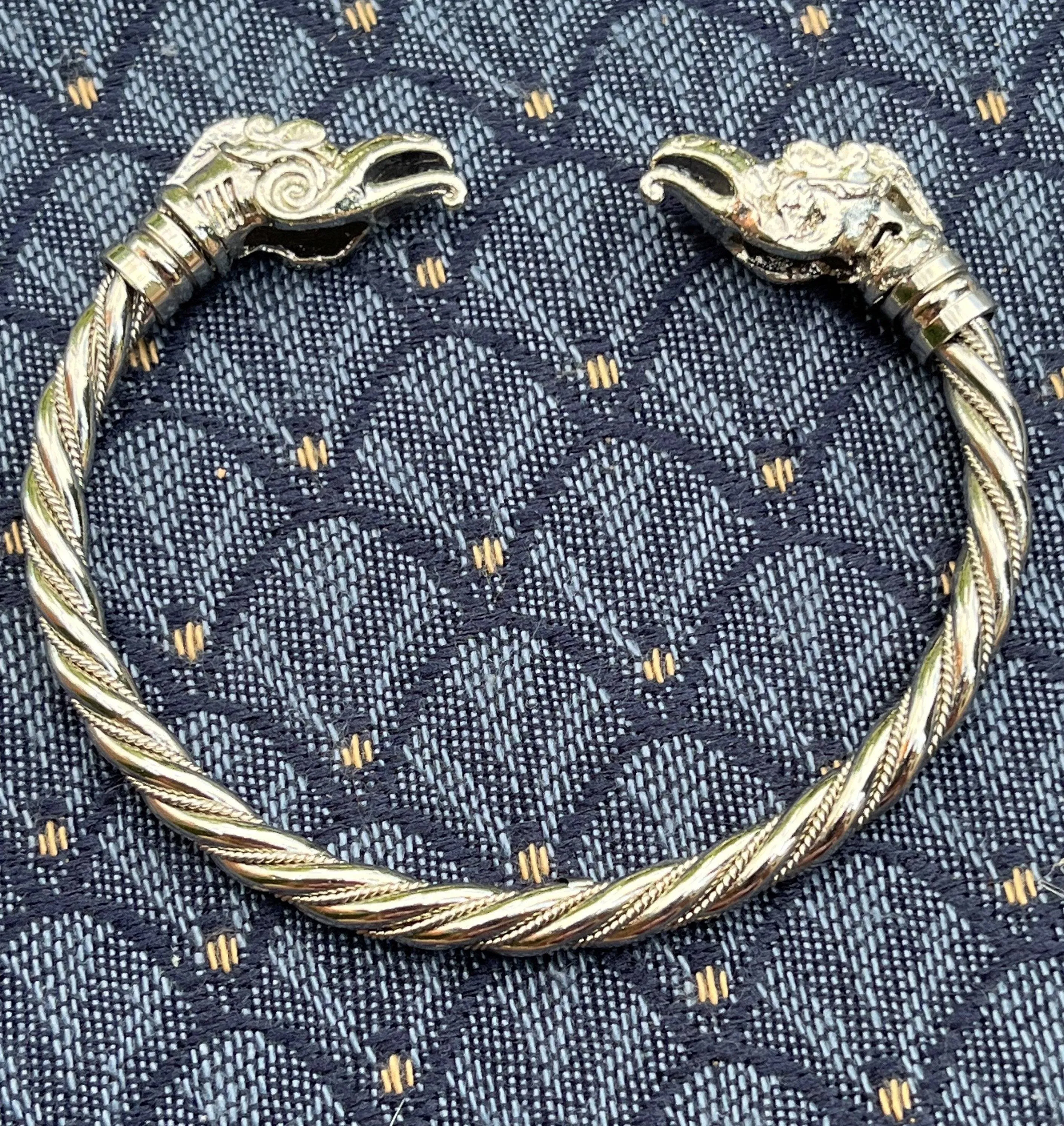 Viking Silver Wire Wrapped Bracelet