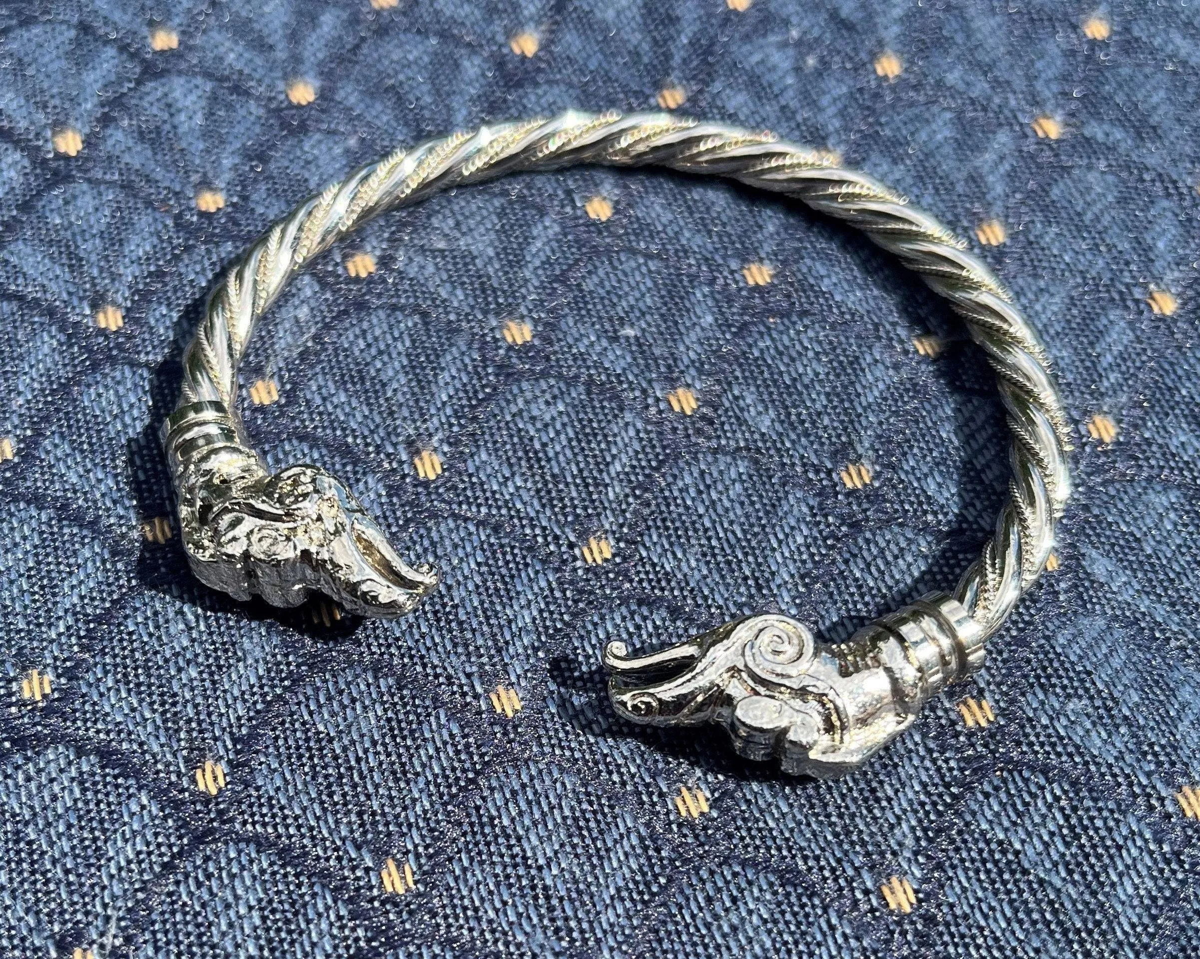 Viking Silver Wire Wrapped Bracelet