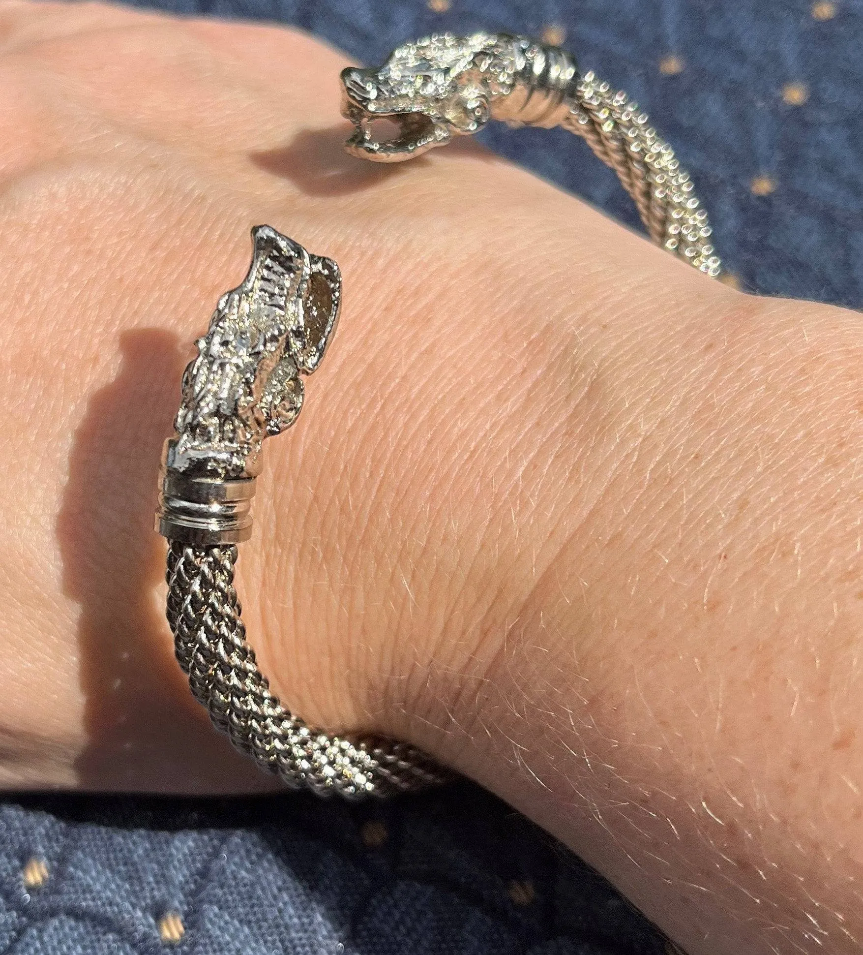 Viking Silver Wire Wrapped Bracelet