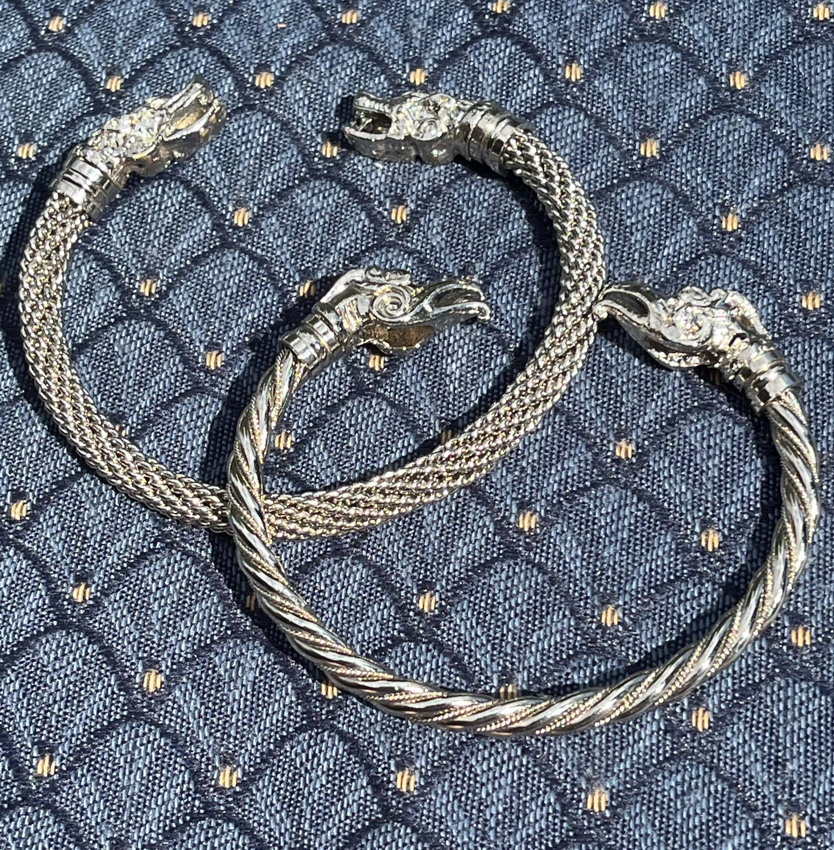 Viking Silver Wire Wrapped Bracelet