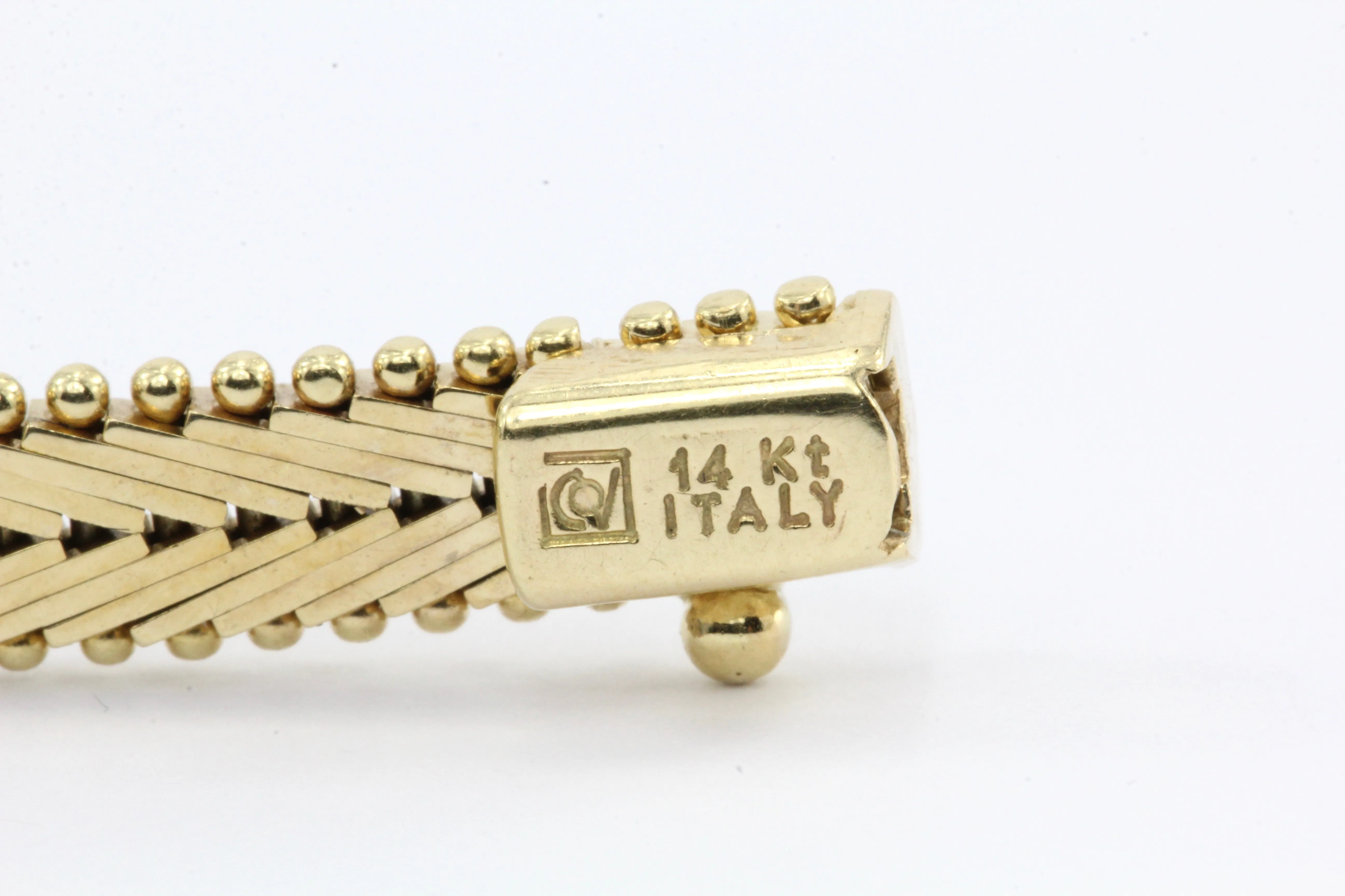 Vintage 14K Gold Sapphire & Diamond Tennis Bracelet