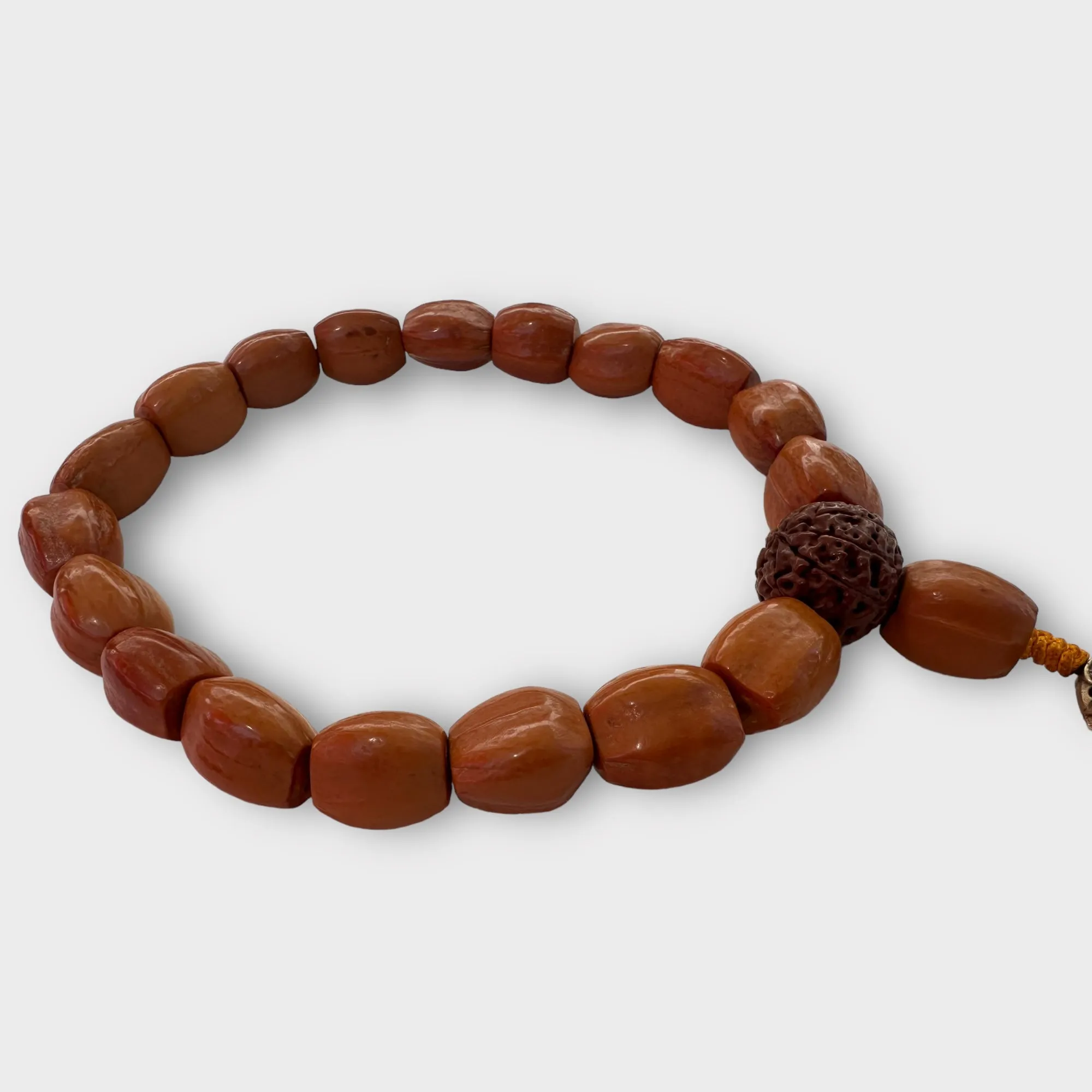 Vintage Coconut seed  with Rudraksha Guru Bead