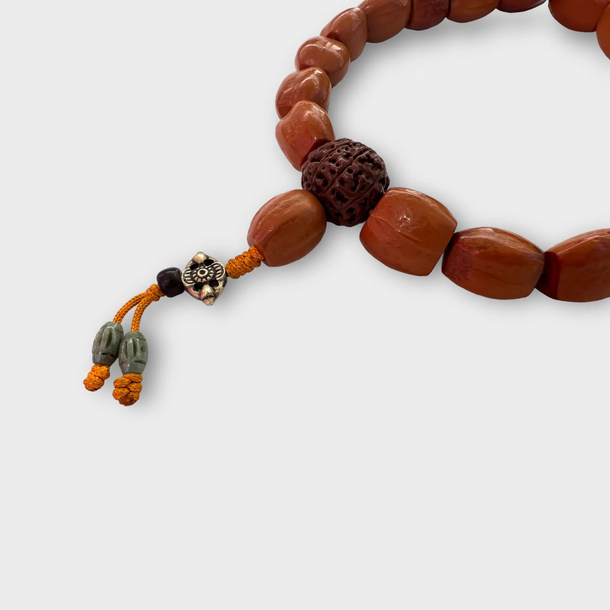Vintage Coconut seed  with Rudraksha Guru Bead