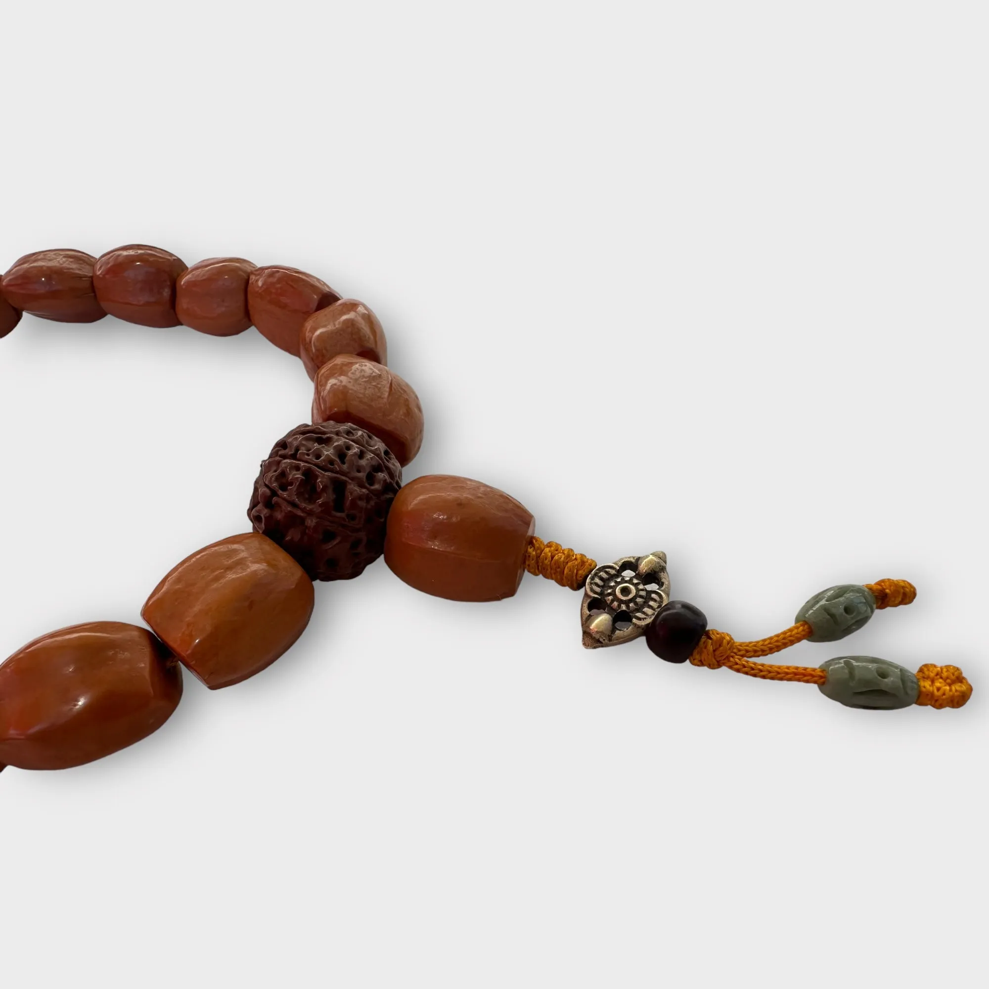 Vintage Coconut seed  with Rudraksha Guru Bead