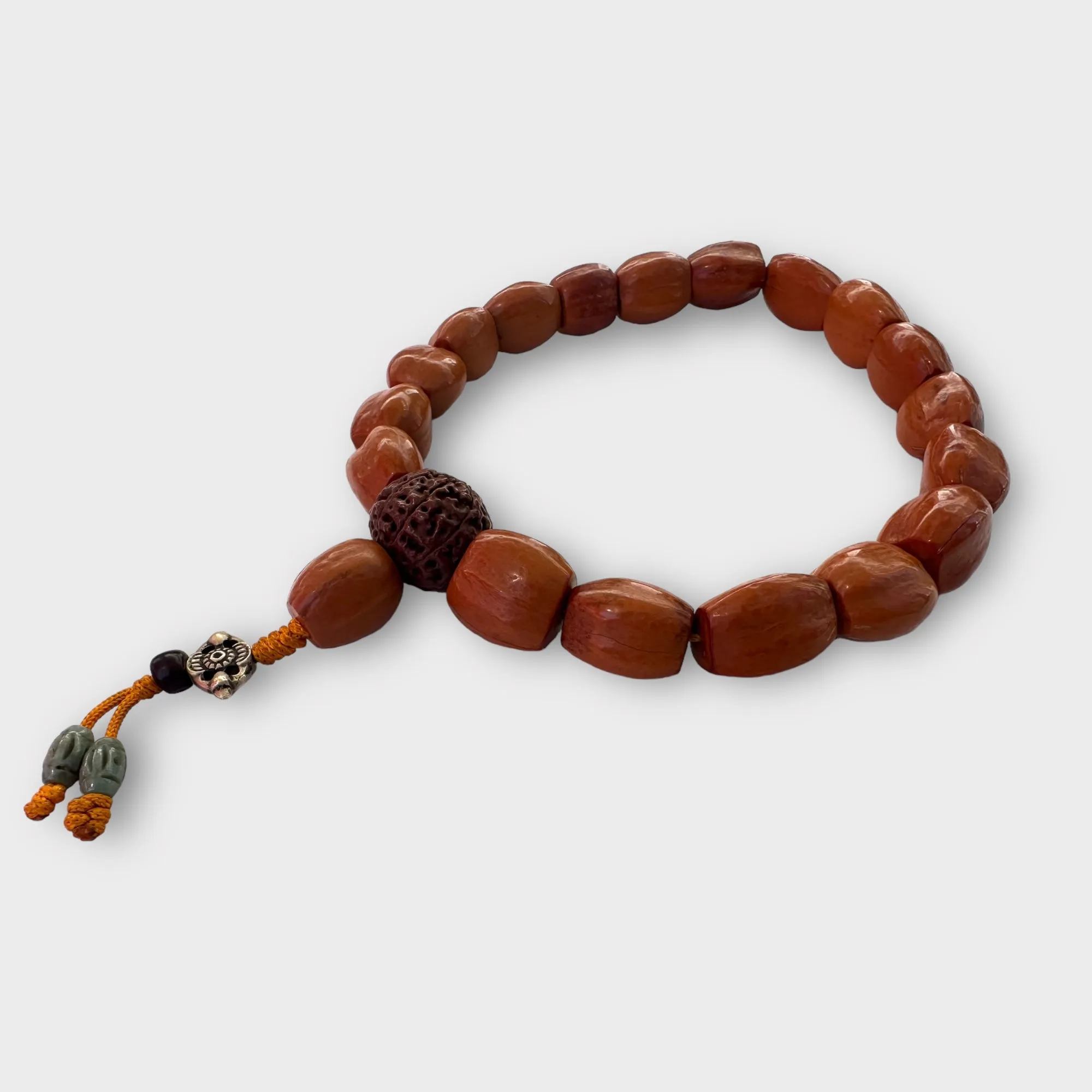 Vintage Coconut seed  with Rudraksha Guru Bead