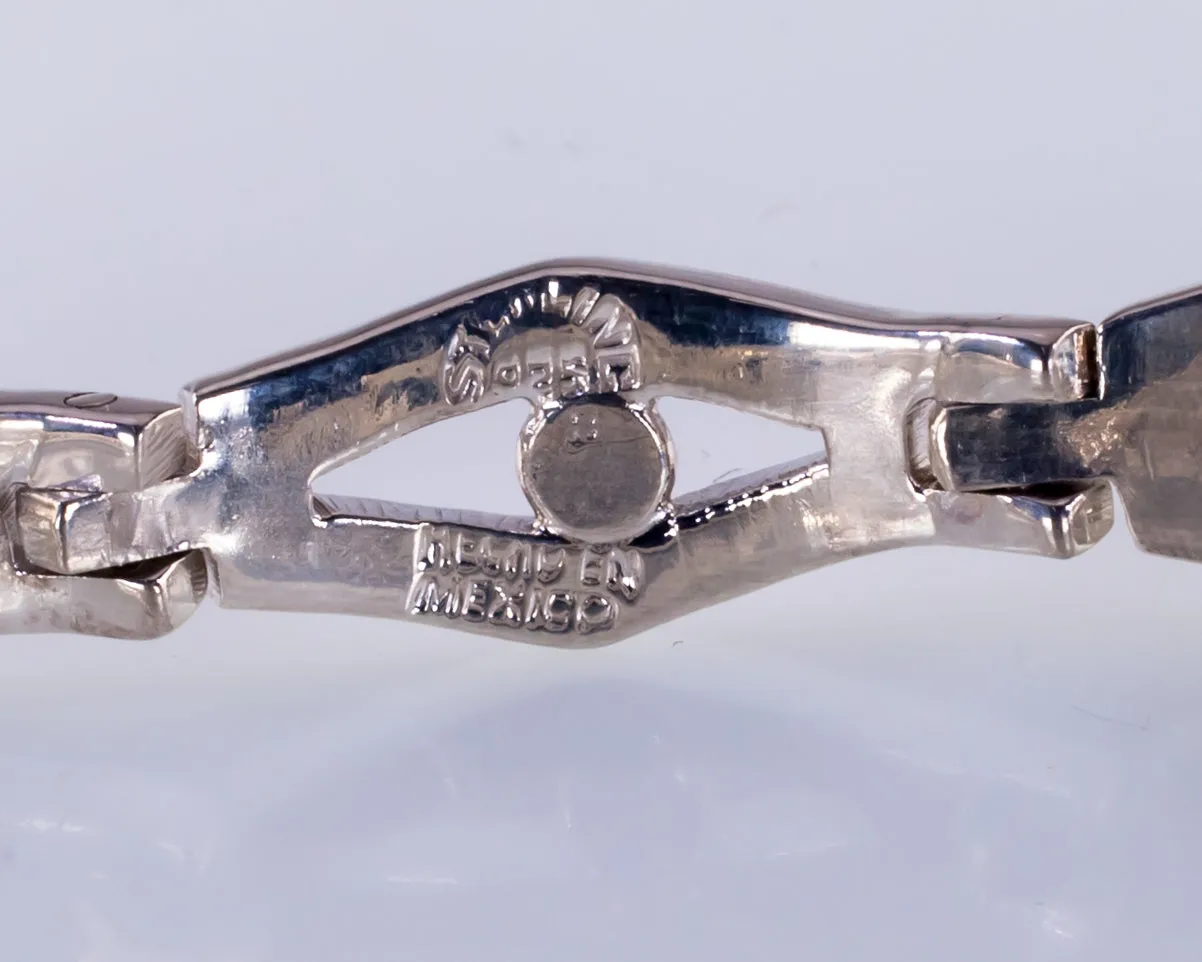 Vintage Los Ballesteros Sterling Silver Link Bracelet 6.50" 30.2g