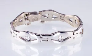 Vintage Los Ballesteros Sterling Silver Link Bracelet 6.50" 30.2g
