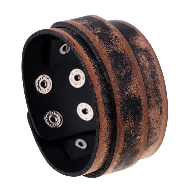 Vintage Punk Retro Multilayer Leather Bracelet