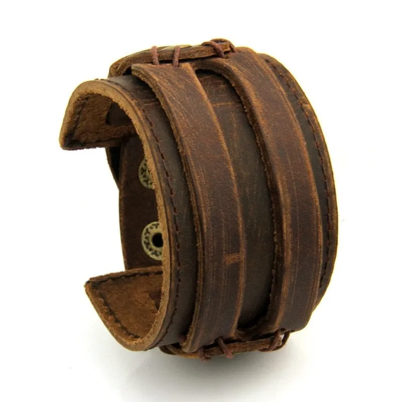 Vintage Punk Retro Multilayer Leather Bracelet