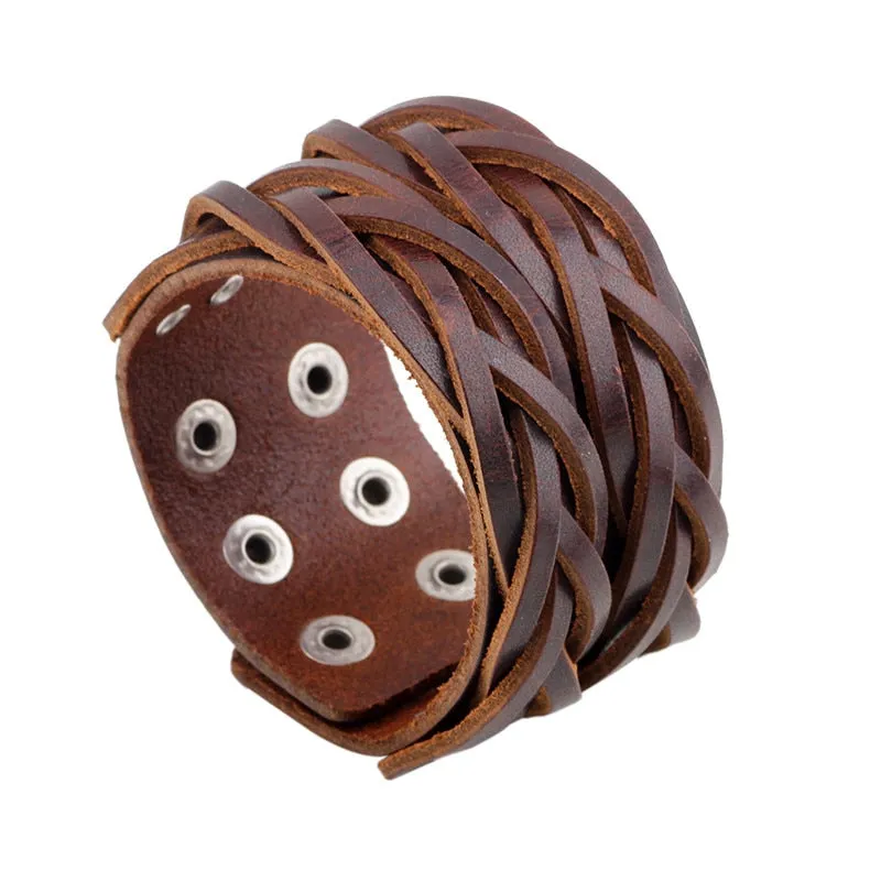 Vintage Punk Retro Multilayer Leather Bracelet