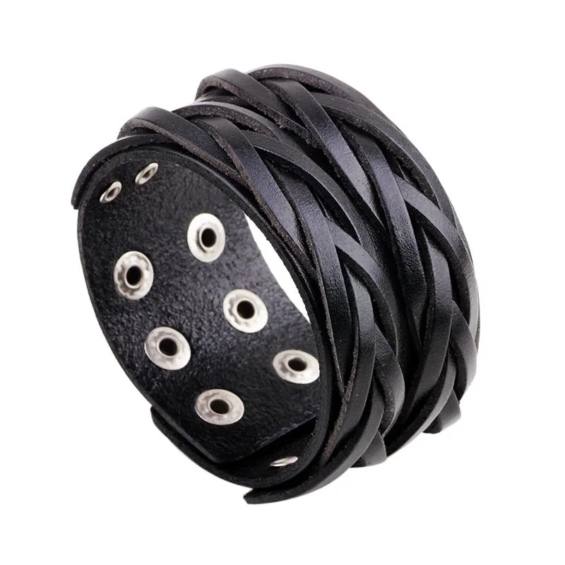 Vintage Punk Retro Multilayer Leather Bracelet