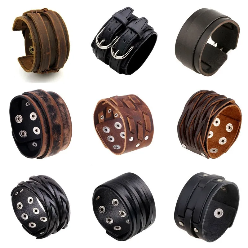 Vintage Punk Retro Multilayer Leather Bracelet