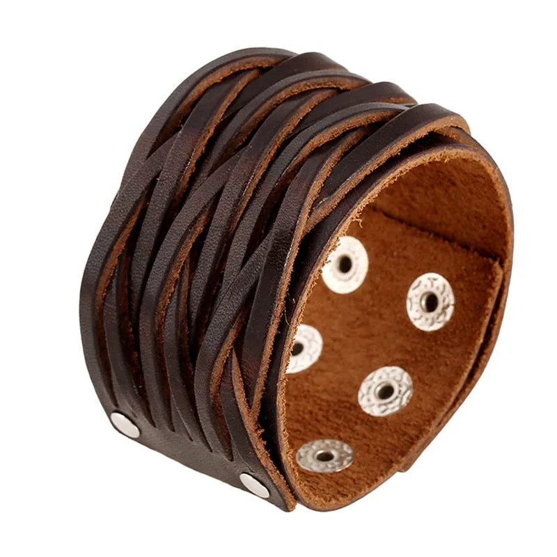 Vintage Punk Retro Multilayer Leather Bracelet