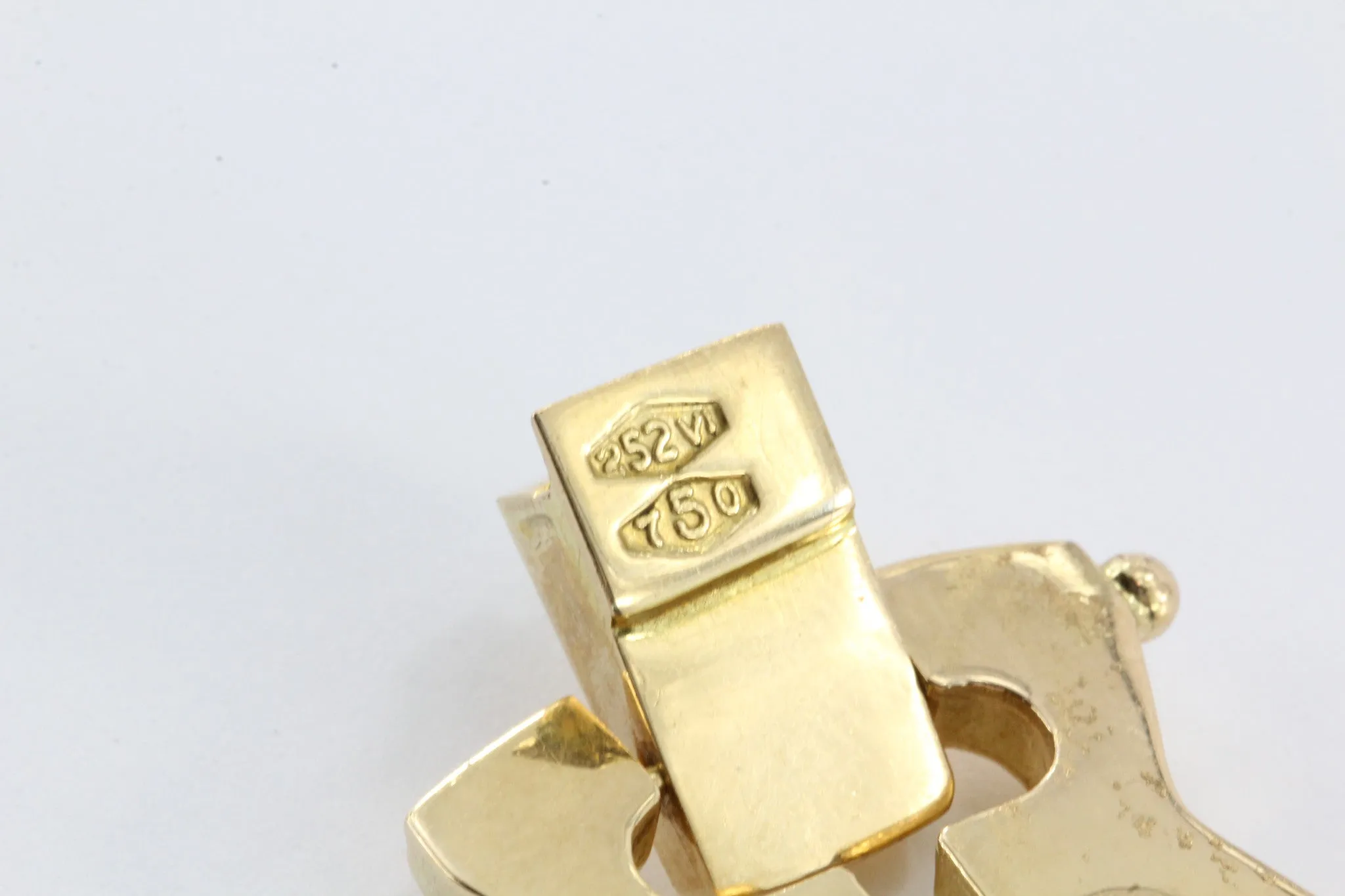Vintage Retro 18K Rose Gold Tosato Bruno Venice Italy Chunky Bracelet