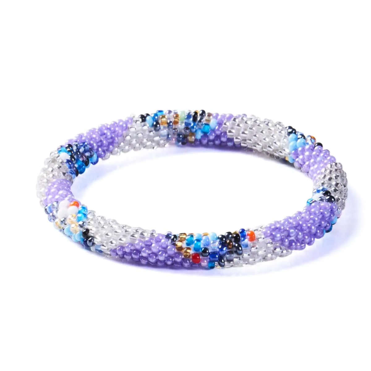 Violet Woodnymph | Himalayan Glass Bead Bracelet