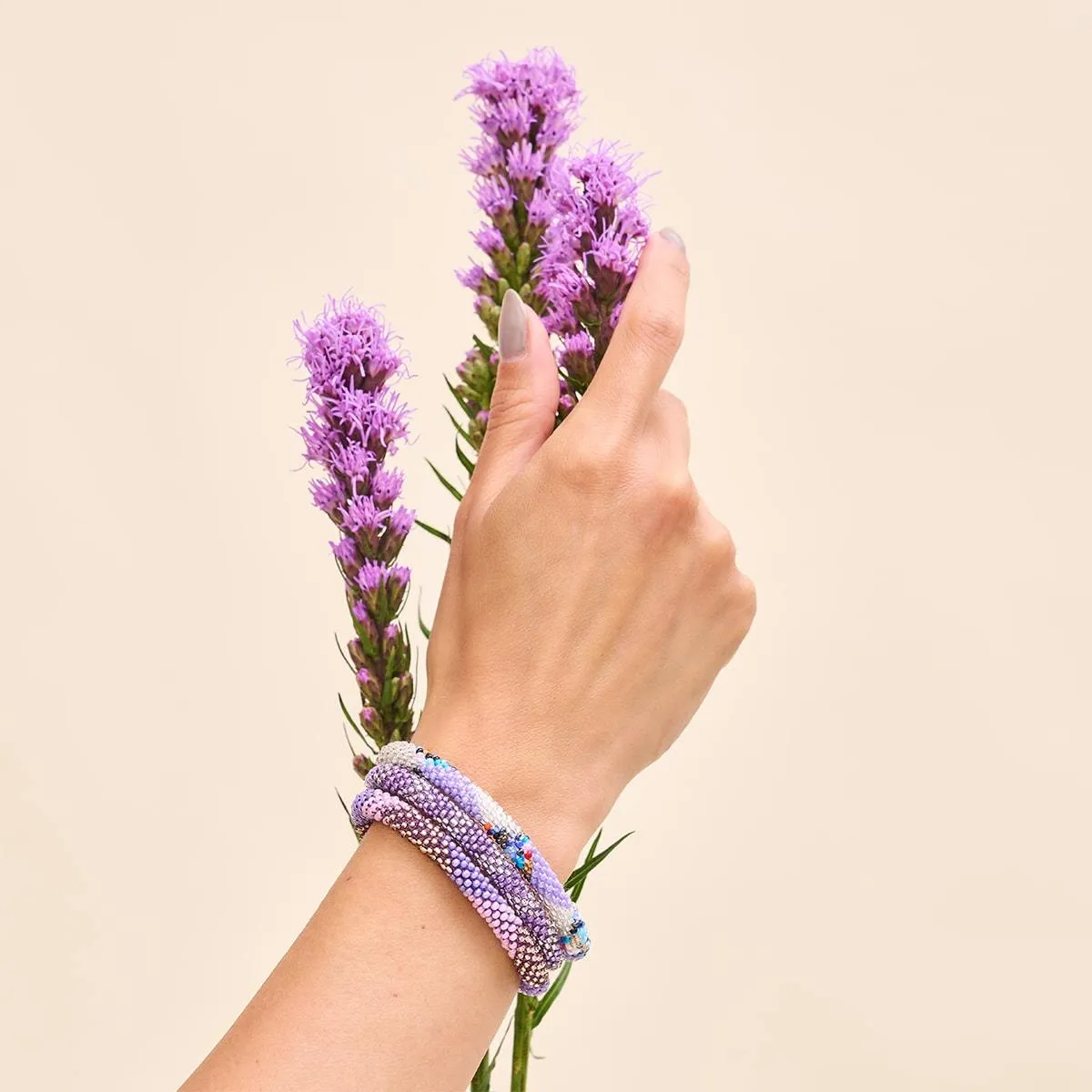 Violet Woodnymph | Himalayan Glass Bead Bracelet