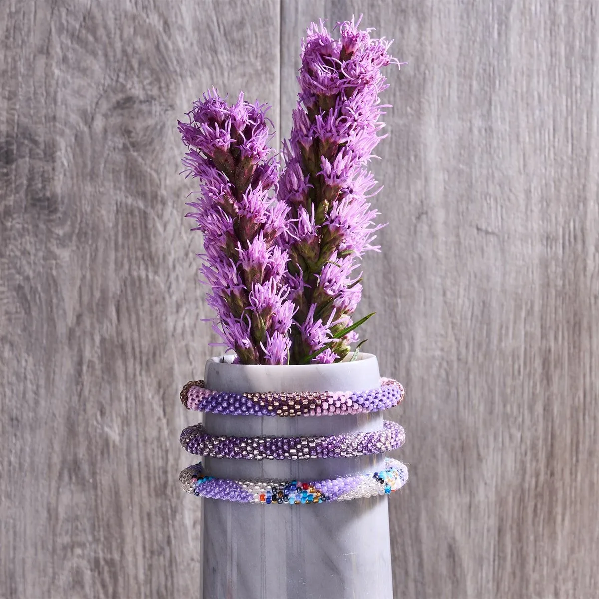 Violet Woodnymph | Himalayan Glass Bead Bracelet
