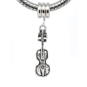 Violin Spacer European Bead Compatible for Most European Snake Chain Bracelet