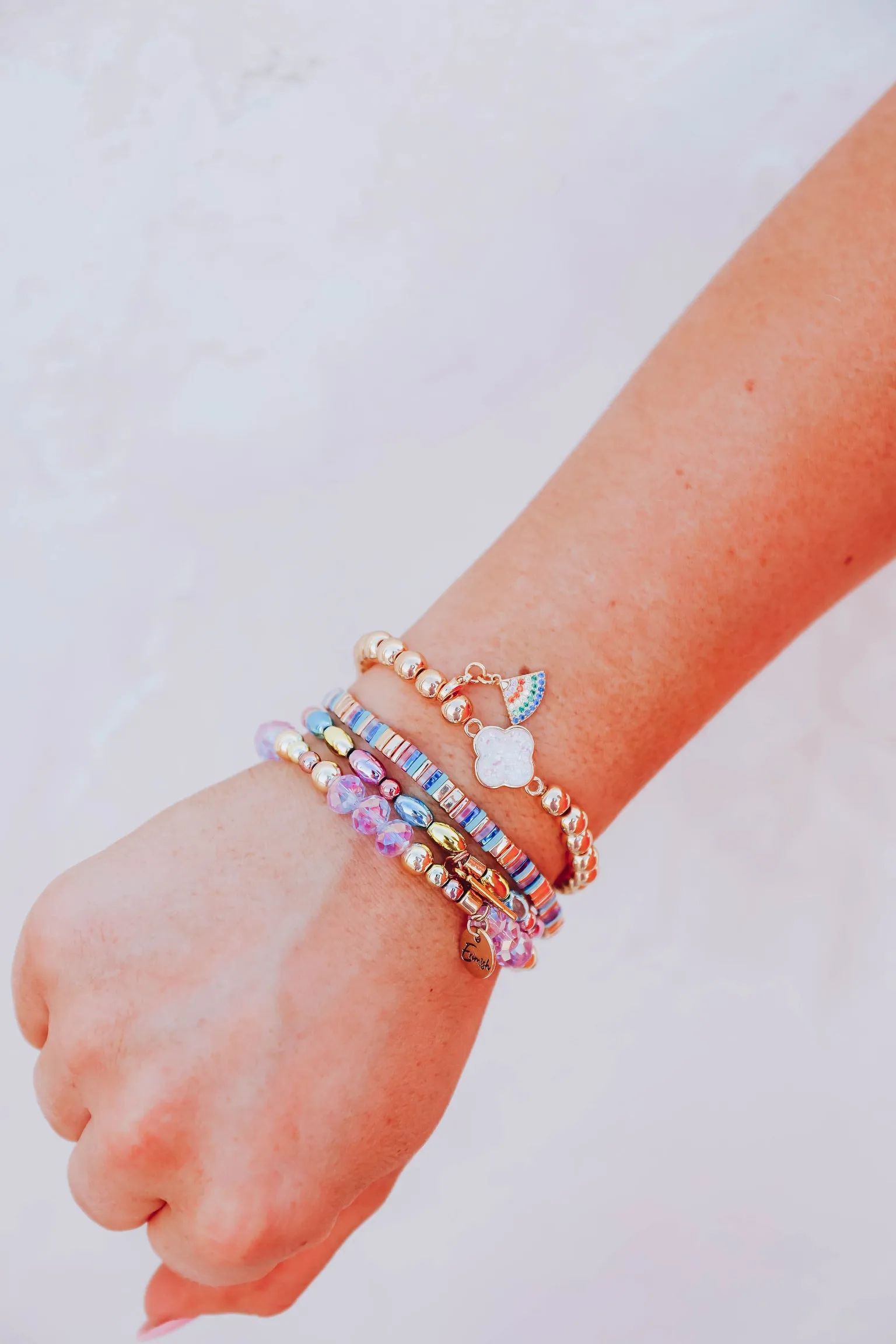 Vivid Rainbow Bracelet Stack by Erimish