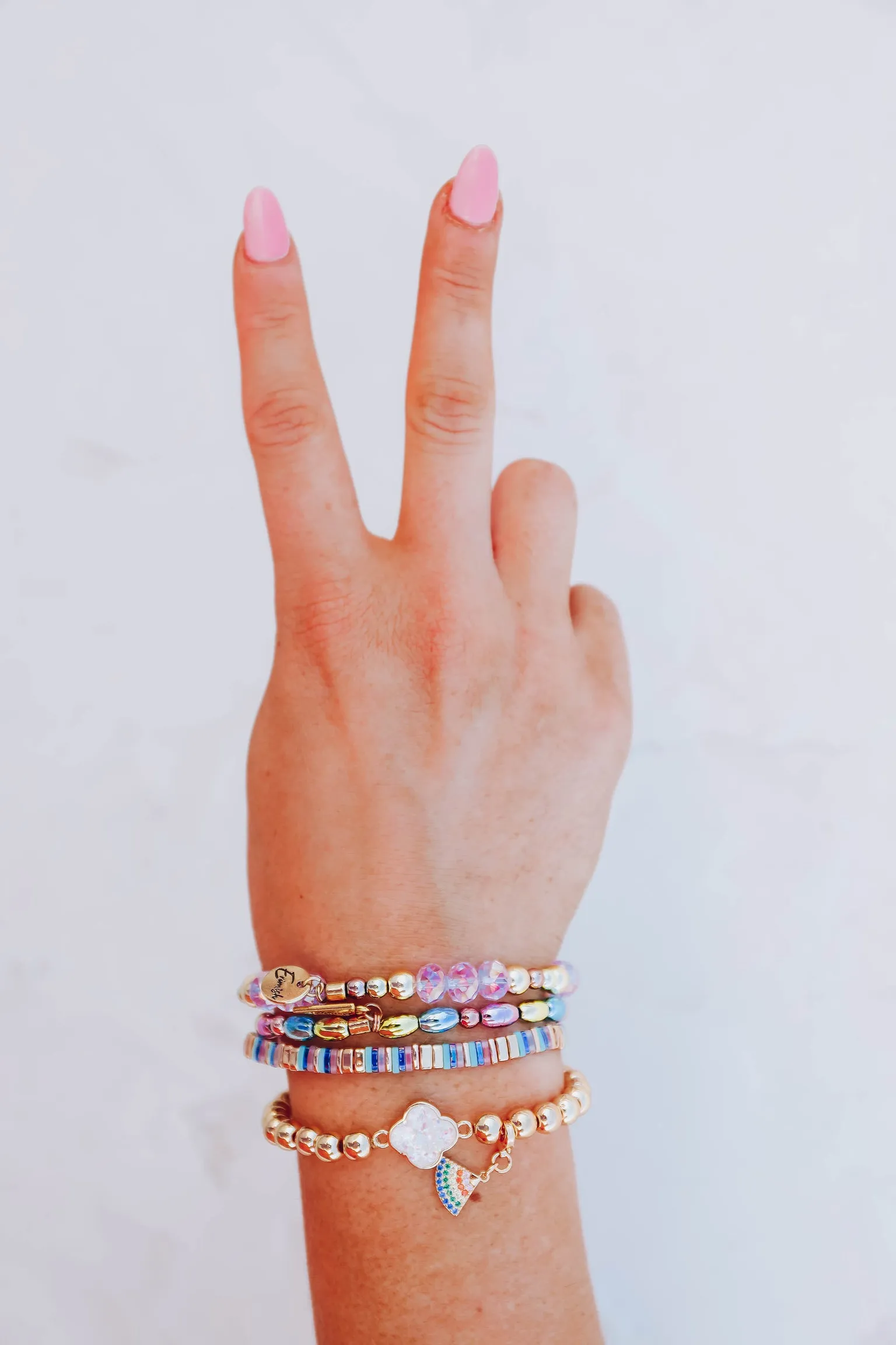 Vivid Rainbow Bracelet Stack by Erimish