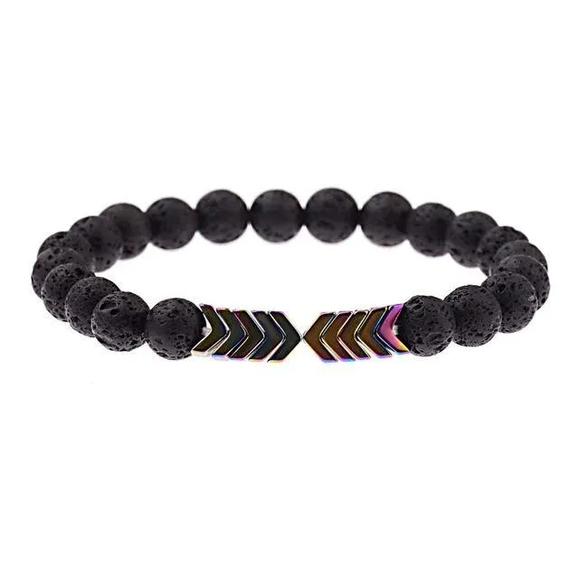Volcanic Lava Stone Essential Oil Diffuser Stone Bracelet