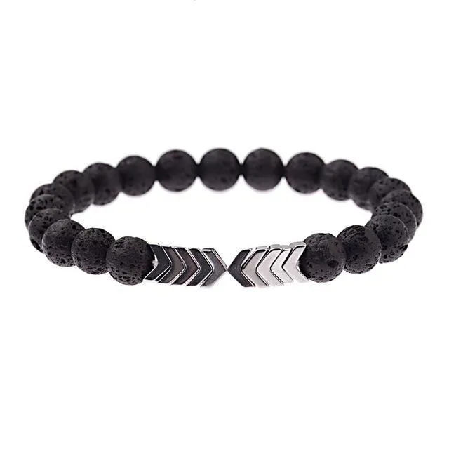 Volcanic Lava Stone Essential Oil Diffuser Stone Bracelet