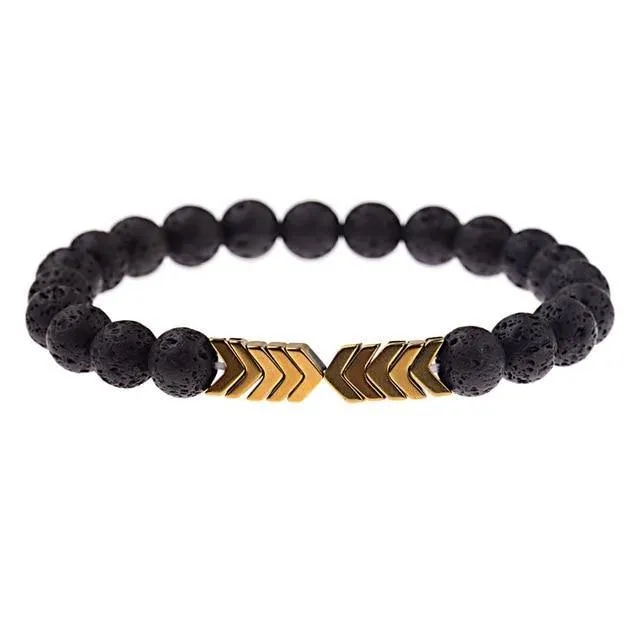 Volcanic Lava Stone Essential Oil Diffuser Stone Bracelet