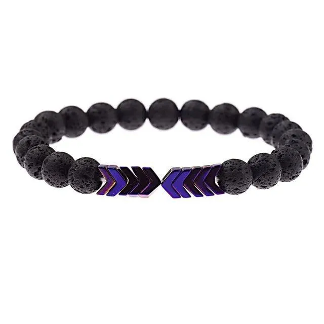 Volcanic Lava Stone Essential Oil Diffuser Stone Bracelet
