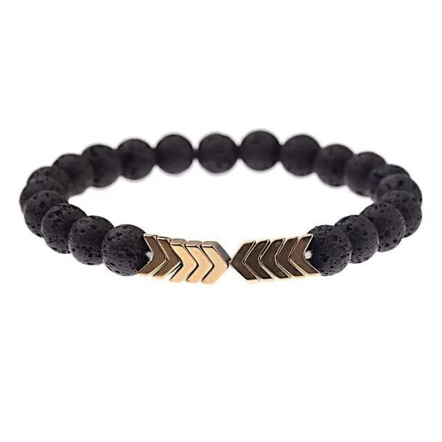 Volcanic Lava Stone Essential Oil Diffuser Stone Bracelet