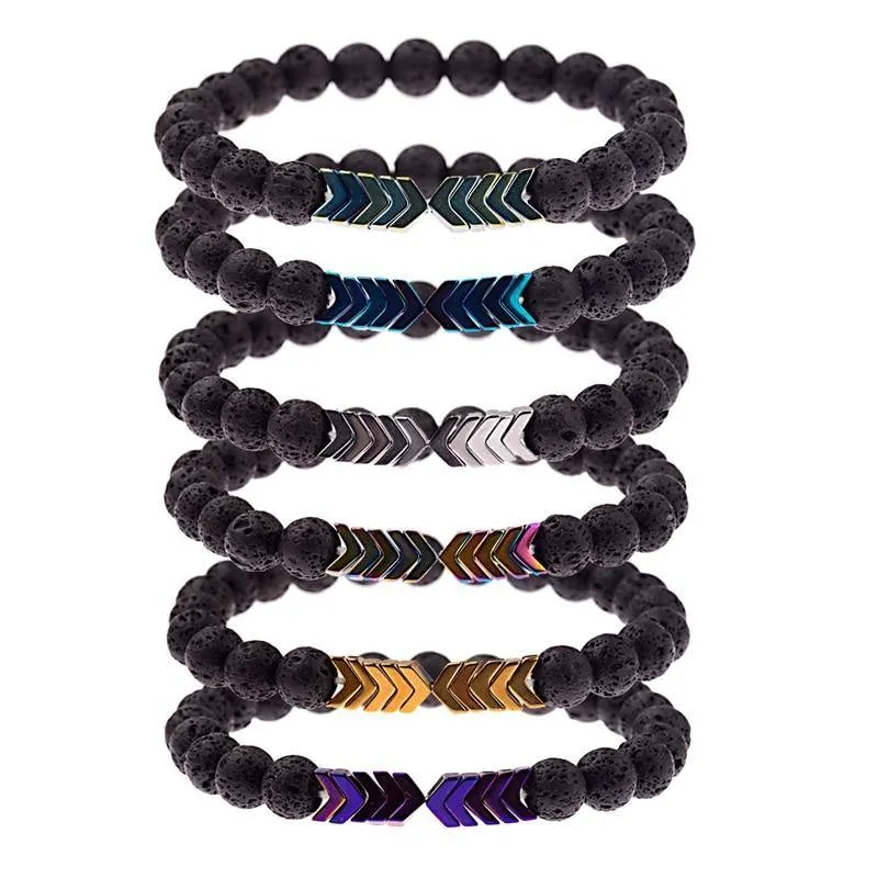 Volcanic Lava Stone Essential Oil Diffuser Stone Bracelet