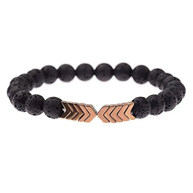 Volcanic Lava Stone Essential Oil Diffuser Stone Bracelet