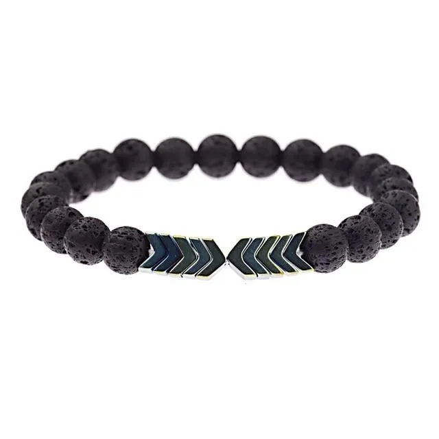 Volcanic Lava Stone Essential Oil Diffuser Stone Bracelet