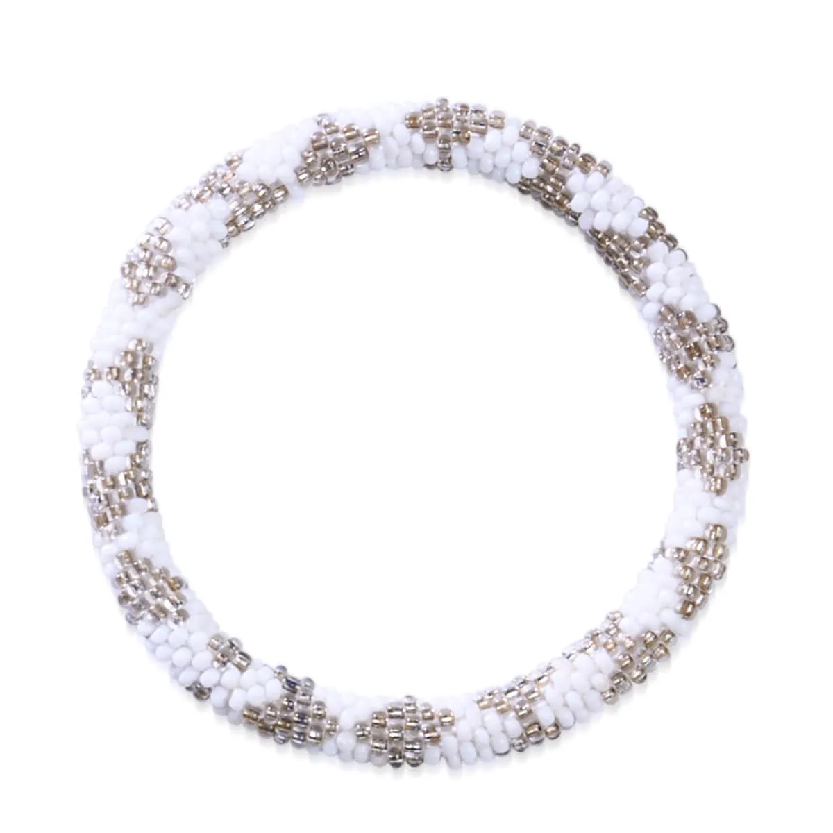 White Viper | Himalayan Glass Bead Bracelet