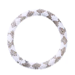 White Viper | Himalayan Glass Bead Bracelet