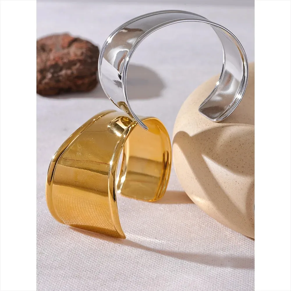 Wide Cuff Open Bracelet