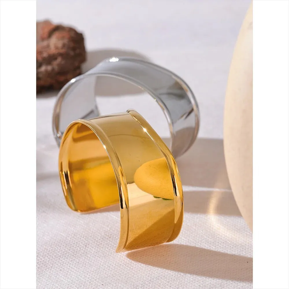 Wide Cuff Open Bracelet