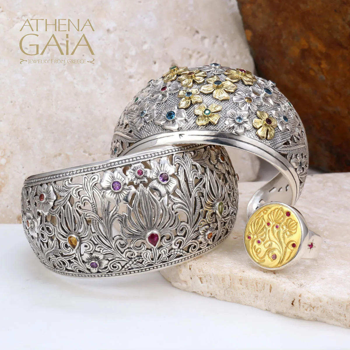 Wild Flowers Cuff Bracelet