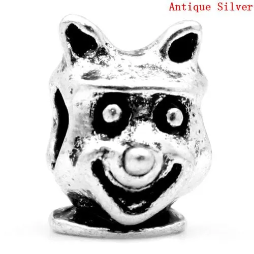Winnie the Pooh European Bead Compatible for Most European Snake Chain Bracelet