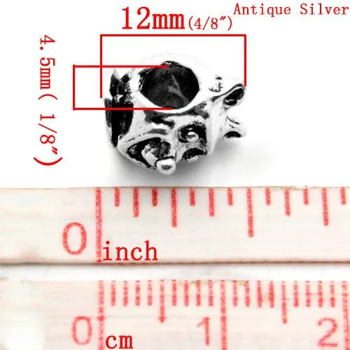 Winnie the Pooh European Bead Compatible for Most European Snake Chain Bracelet