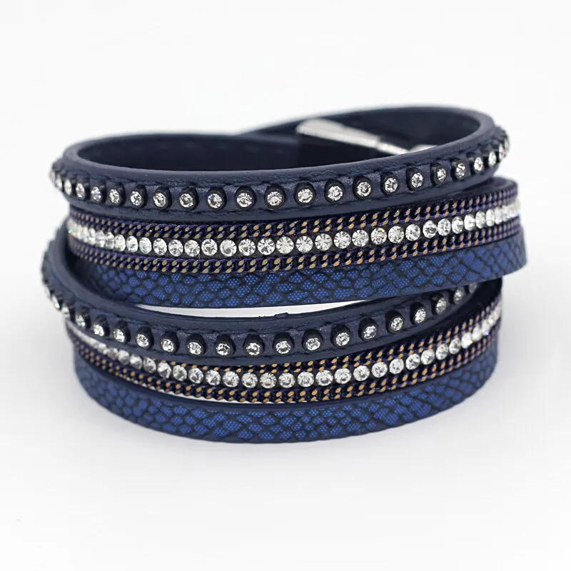 Women's Bracelet Jewelry Multi-Layer Leather Winding