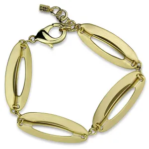 Women's Bracelets - LO3941 - Gold & Brush Brass Bracelet