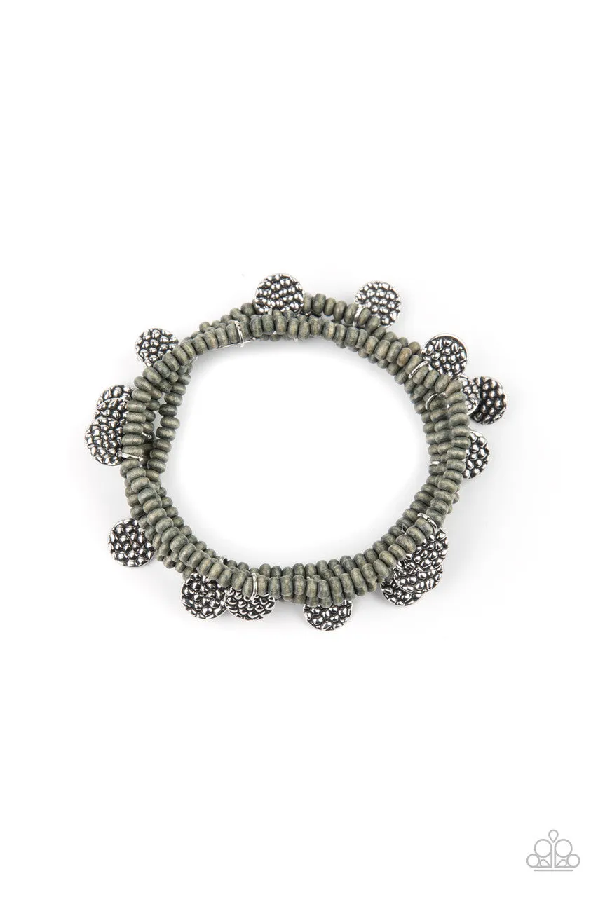 WOODn't Count on It Silver Paparazzi Bracelet