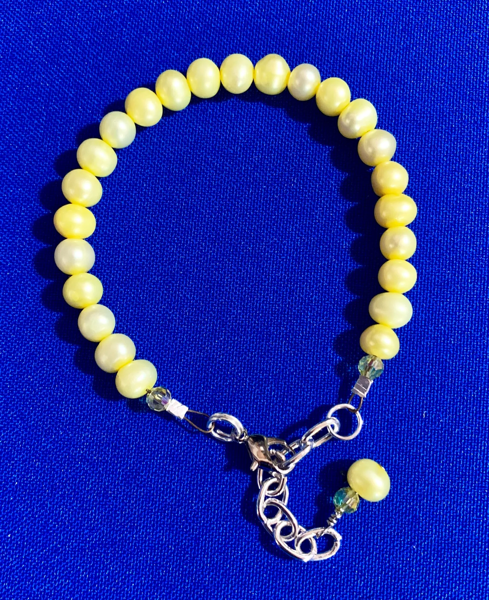 Yellow Freshwater Pearl Bracelet  #19080