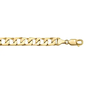Yellow Gold Flat Curb Bracelet