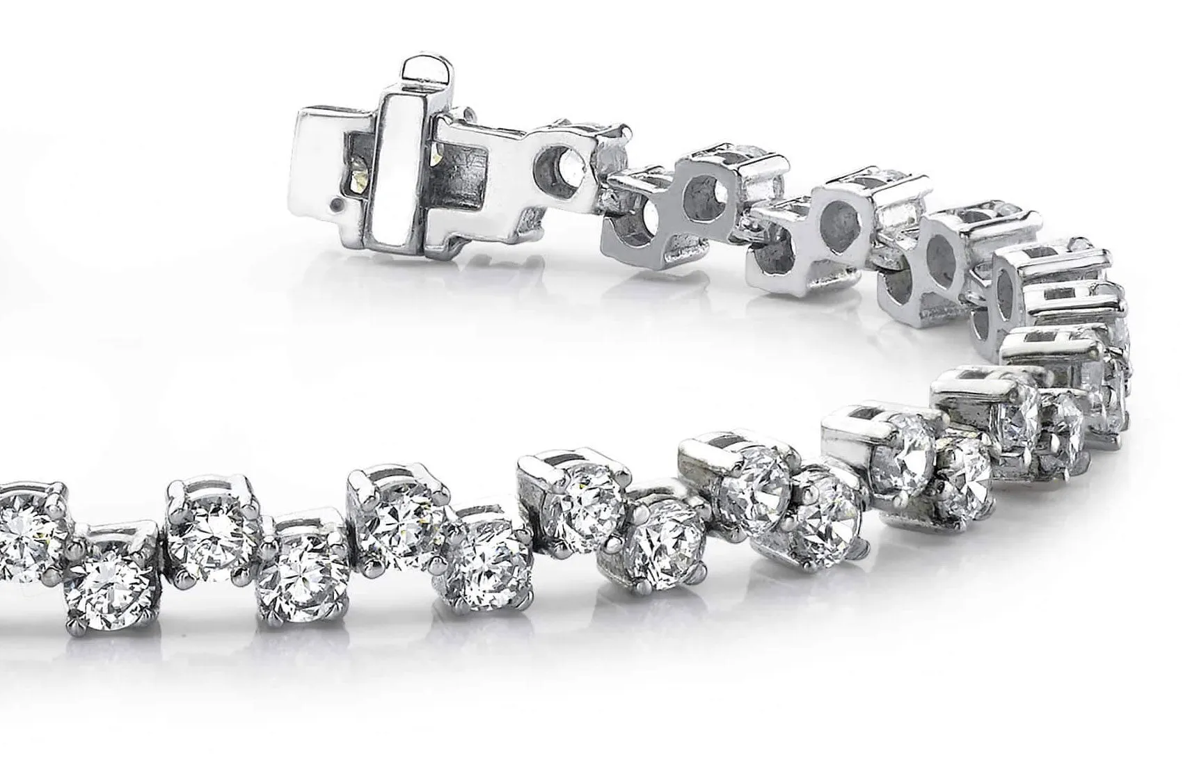Zig Zag Diamond Bracelet with 8.05 ct.(finished) 3.6mm