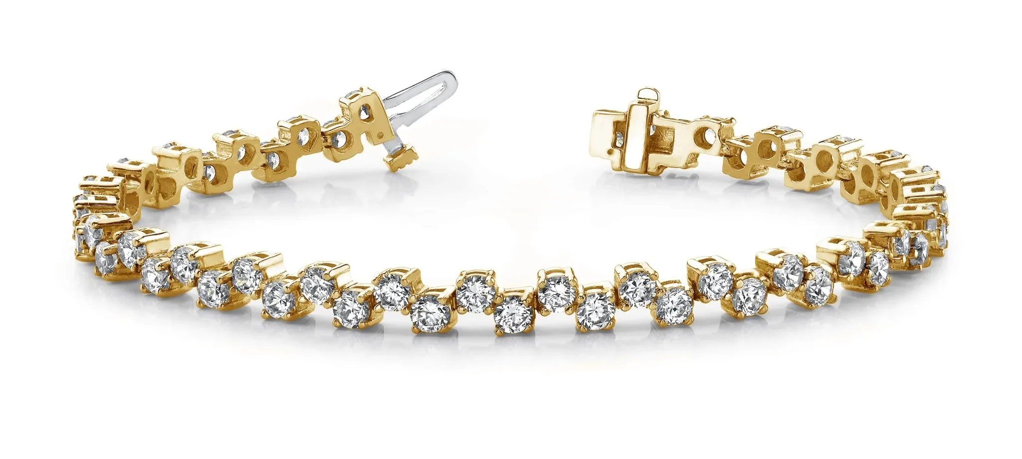 Zig Zag Lab-Grown Diamond Bracelet with 7.00 ct.(finished) 3.2mm