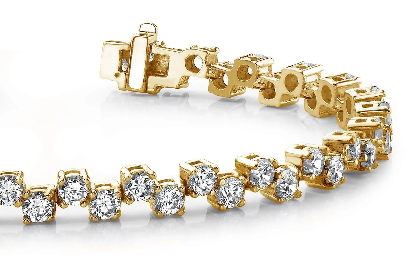Zig Zag Lab-Grown Diamond Bracelet with 7.00 ct.(finished) 3.2mm