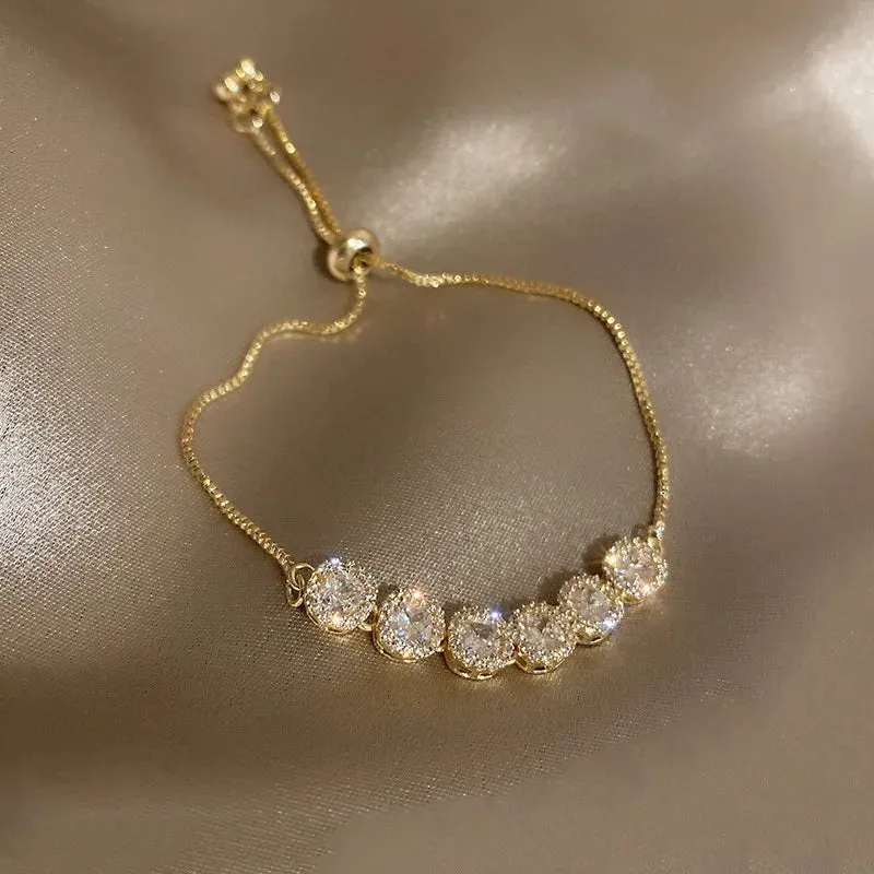 Zircon 18K Gold Plated Rhinestones Bracelets (For AU/UK/USA only)