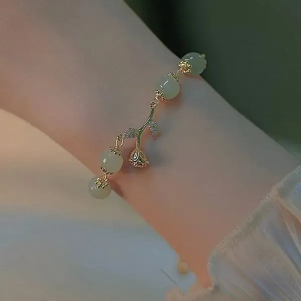 Zircon Pearl Flower Bracelet for Women
